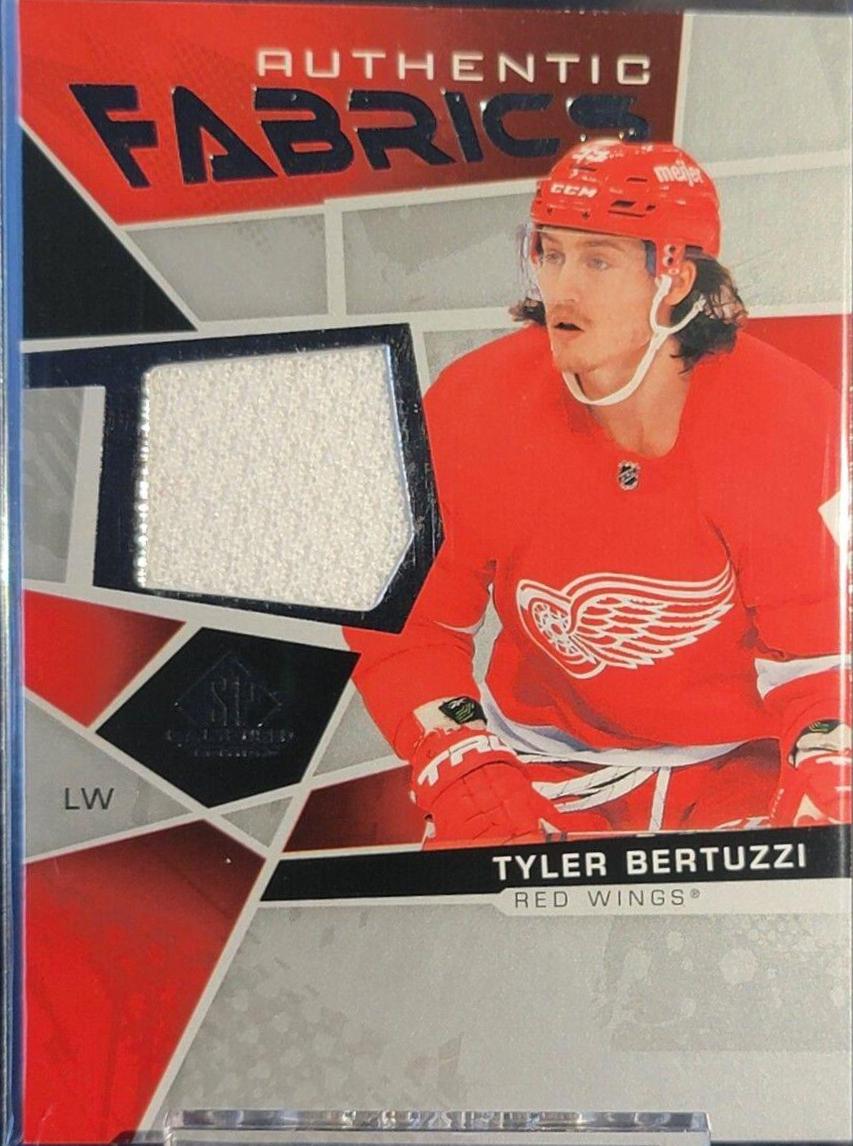 Tyler Bertuzzi #AF-TB Hockey Cards 2021 SP Game Used Authentic Fabrics