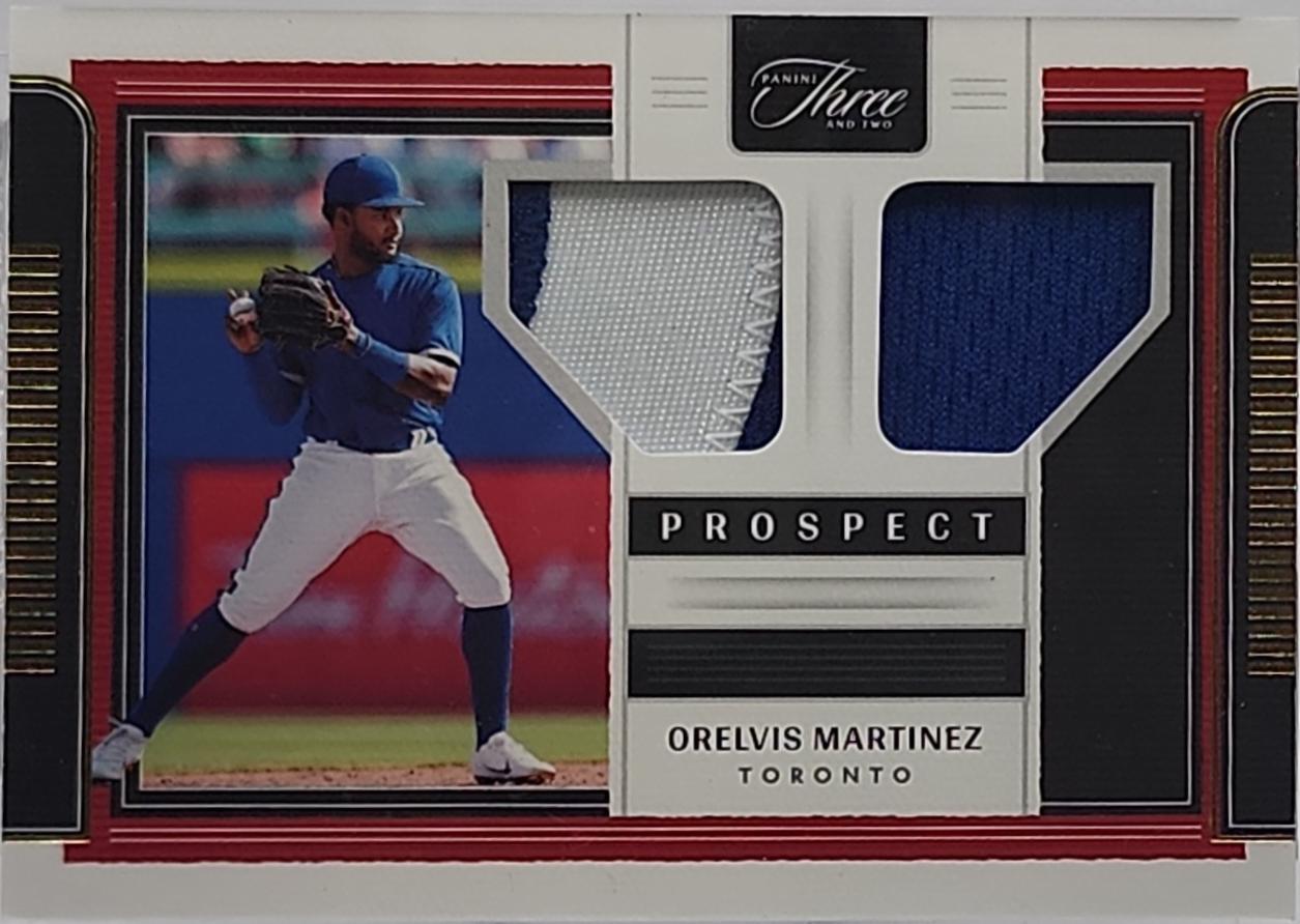Orelvis Martinez #PDJ-OM 2022 Panini Three and Two Baseball Prospect Dual Jerseys