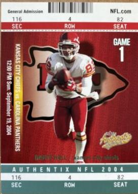 Dante Hall #22 2004 Fleer Authentix Football