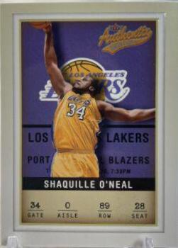 Shaquille O'Neal #89 Basketball Cards 2001 Fleer Authentix