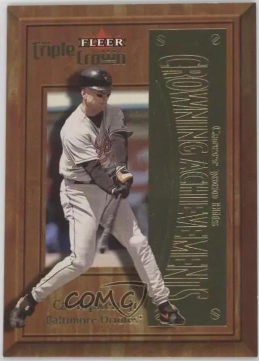 Cal Ripken Jr #9 Baseball Cards 2001 Fleer Triple Crown Crowning Achievement