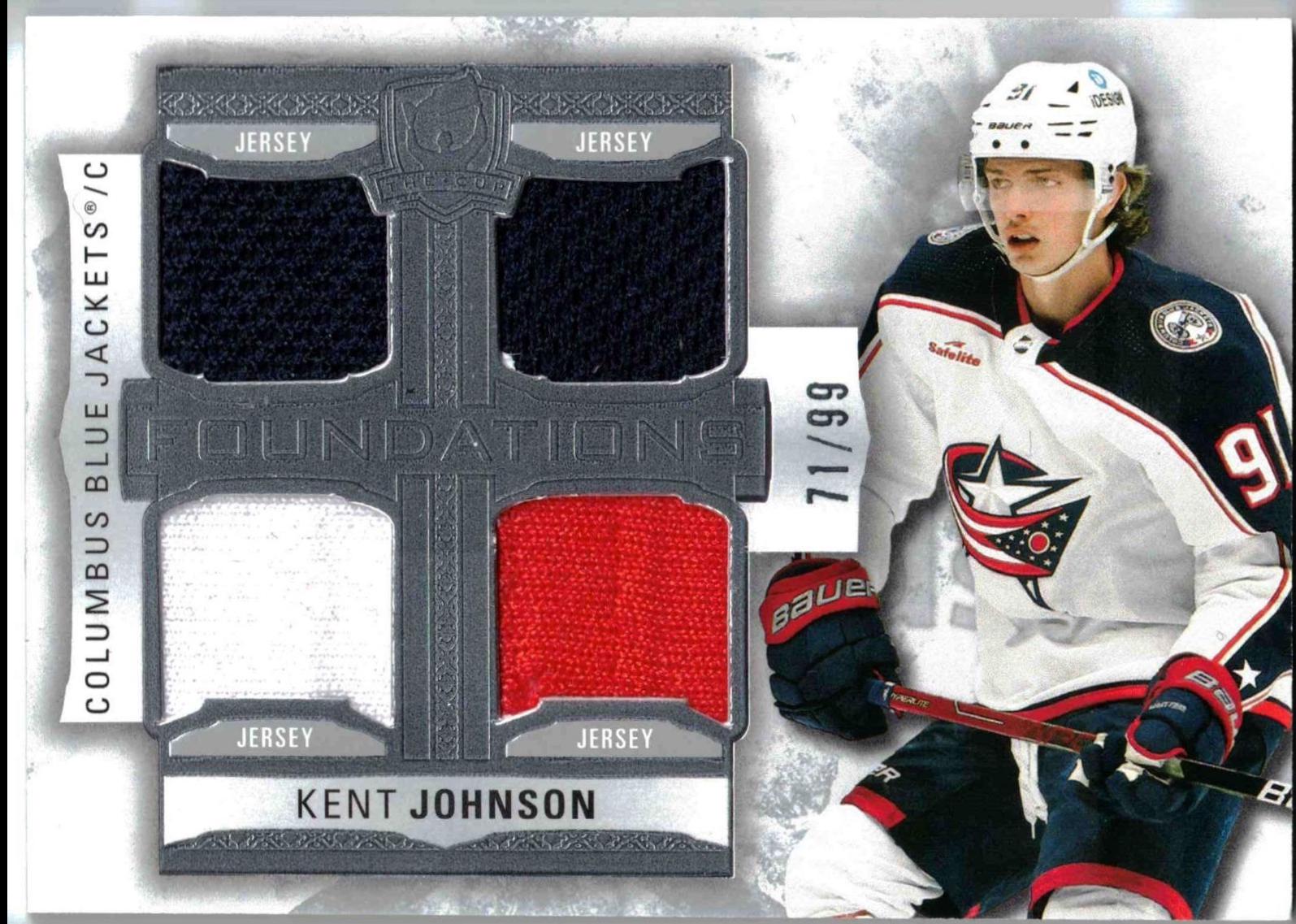 Kent Johnson #F-KJ Hockey Cards 2022 Upper Deck The Cup Foundations