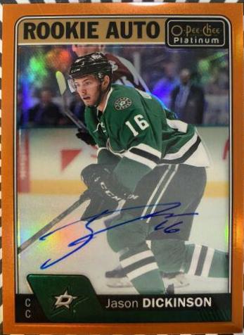 Jason Dickinson #R-JD Hockey Cards 2016 O-Pee-Chee Platinum Rookie Autographs