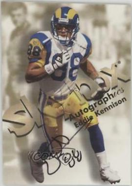 Eddie Kennison Football Cards 1998 Skybox Premium Autographics
