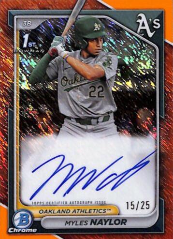Myles Naylor [Shimmer Orange Refractor] #CPA-MN