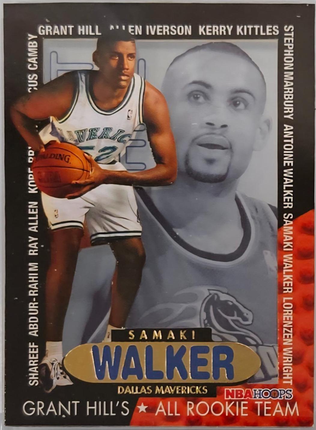 Samaki Walker Basketball Cards 1996 Hoops Grant Hill's All Rookie Team