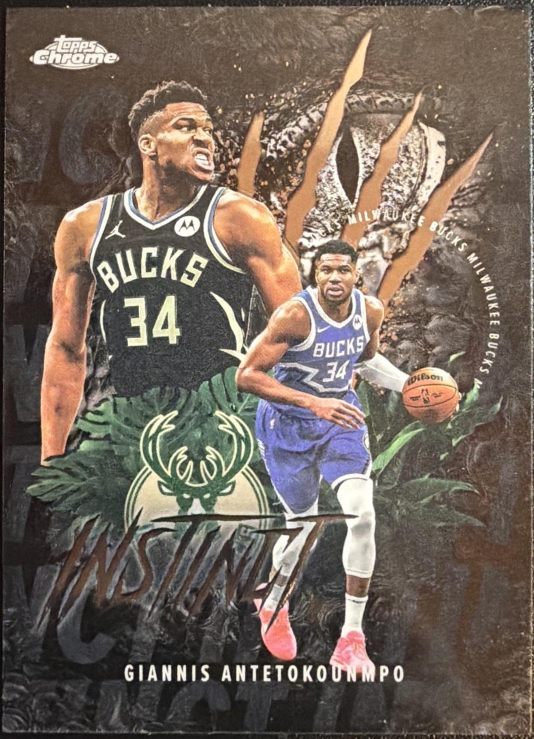 2025 Topps Chrome Instinct Giannis Antetokounmpo [Refractor] #INS-4 card