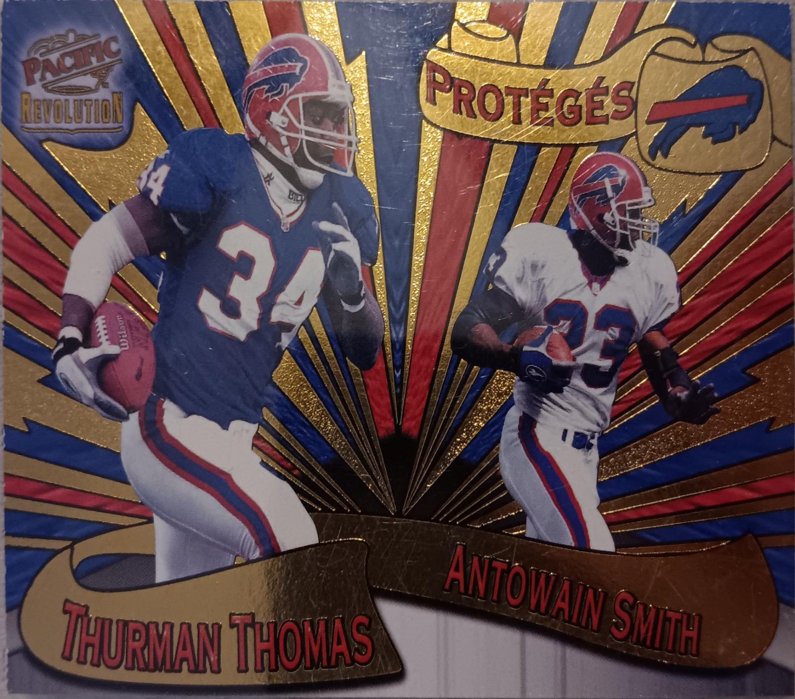Thurman Thomas / Antowain Smith #3 Football Cards 1997 Pacific Revolution