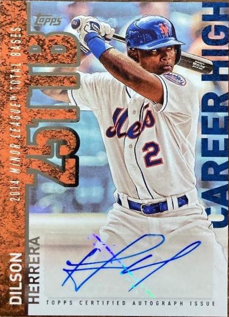 Dilson Herrera #CHA-DH 2015 Topps Career High Autographs Baseball