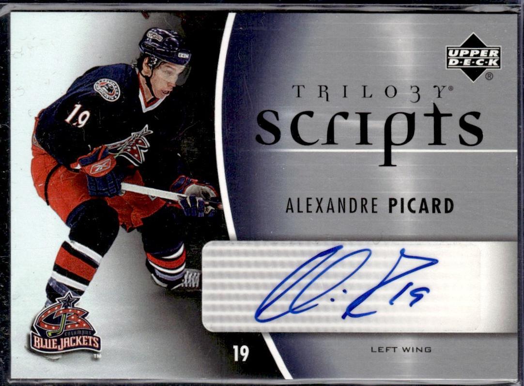 Alexandre Picard #TS-AP Hockey Cards 2006 Upper Deck Trilogy Scripts