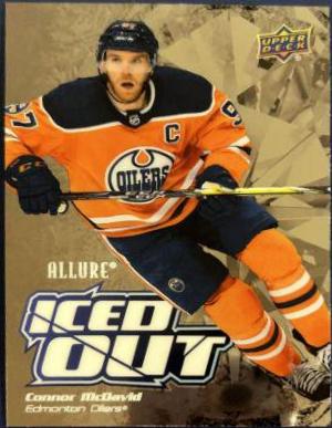 Connor McDavid #IO-10 Hockey Cards 2022 Upper Deck Allure Iced Out