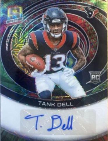 Tank Dell #7 Football Cards 2023 Panini Spectra Rookie Autograph Meta