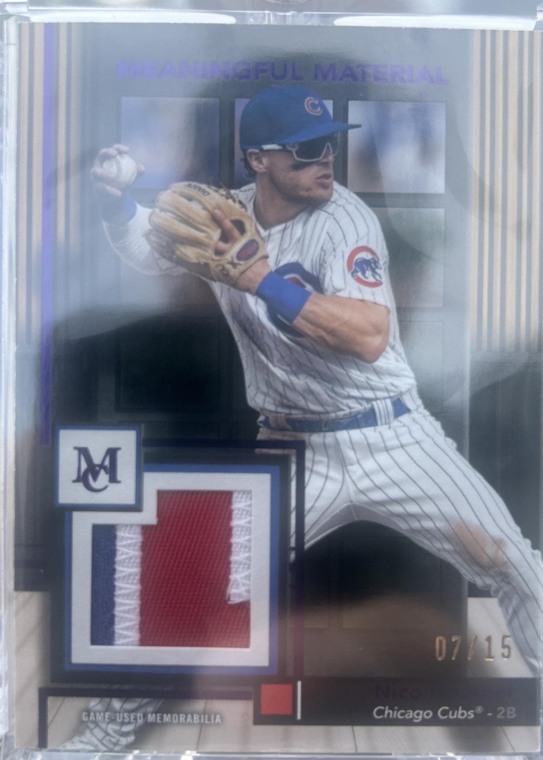 Nico Hoerner #MMR-NH Baseball Cards 2024 Topps Museum Collection Meaningful Material Relic