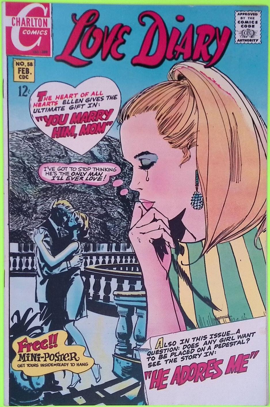 Love Diary #58 (1969) Comic Books Love Diary