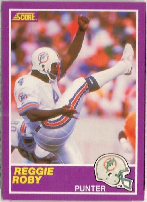 Reggie Roby #345S Football Cards 1989 Panini Score Supplemental