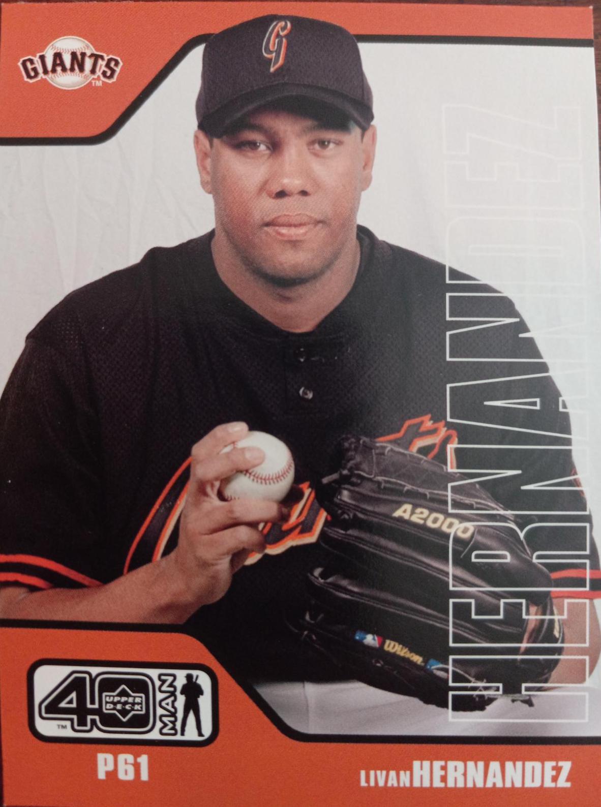 Livan Hernandez #767 Baseball Cards 2002 Upper Deck 40 Man