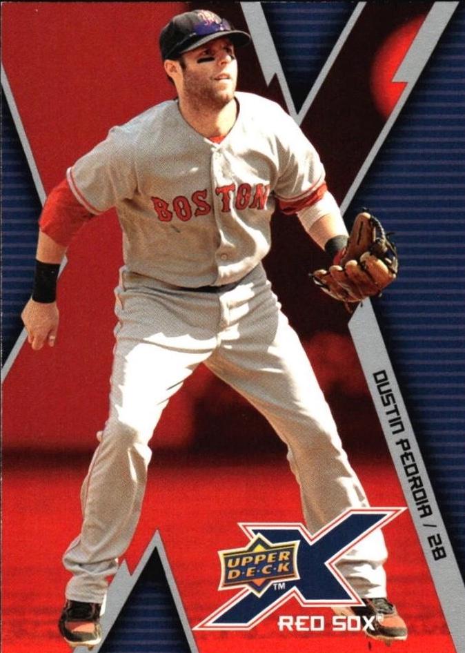 Dustin Pedroia #12 Baseball Cards 2009 Upper Deck X