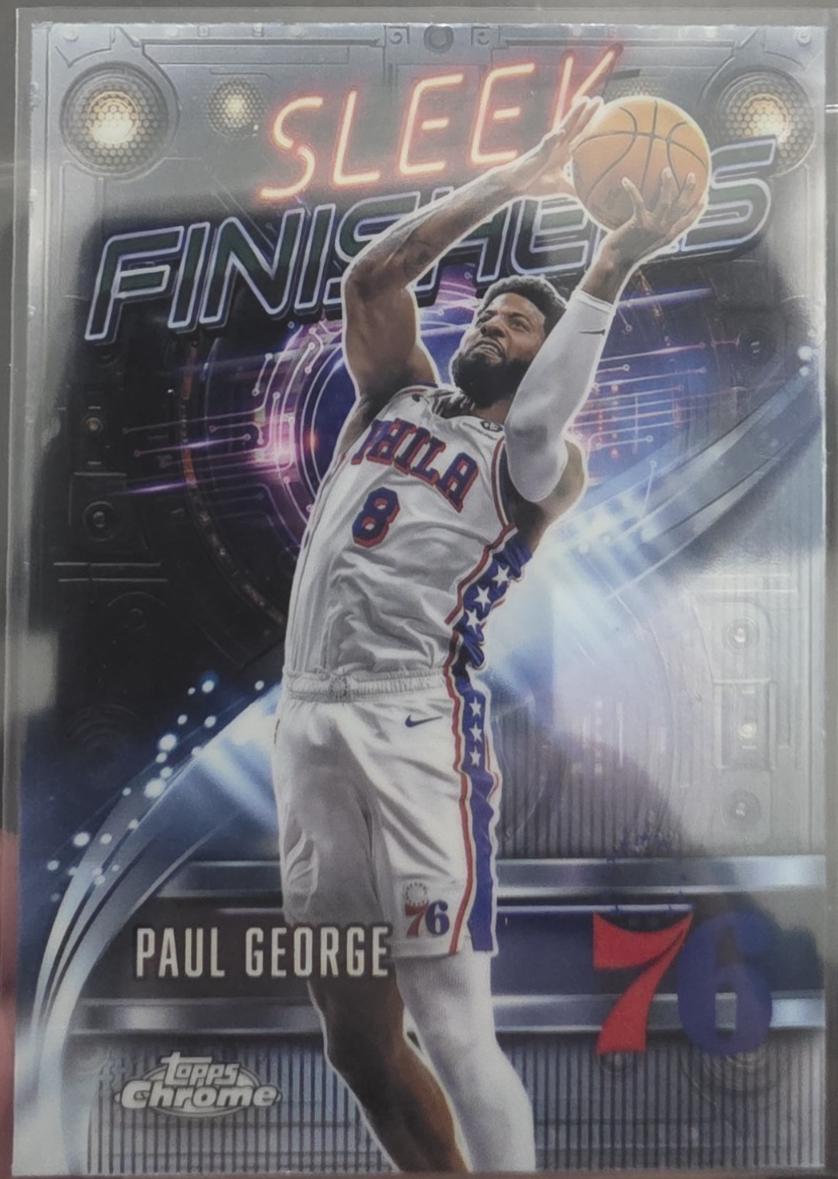 2025 Topps Chrome Sleek Finishers Paul George #SF-16 card
