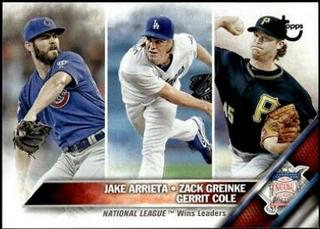 2015 National League Wins Leaders: Jake Arrieta / Zack Greinke / Gerrit Cole