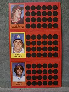 Joe Charboneau, Bruce Bochte, Frank White #12, 30, 47