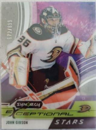 John Gibson #ES-JG Hockey Cards 2021 Upper Deck Synergy Exceptional Stars