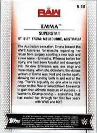 Emma #R-18 Wrestling Cards 2017 Topps WWE Women's Division