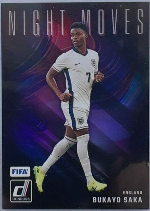Bukayo Saka #10 Soccer Cards 2024 Panini Donruss Night Moves