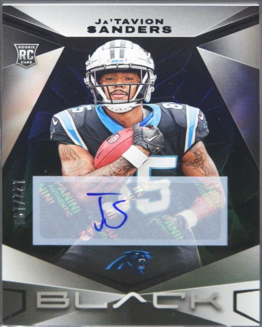 Ja'Tavion Sanders #143 Football Cards 2024 Panini Black Rookies Autograph