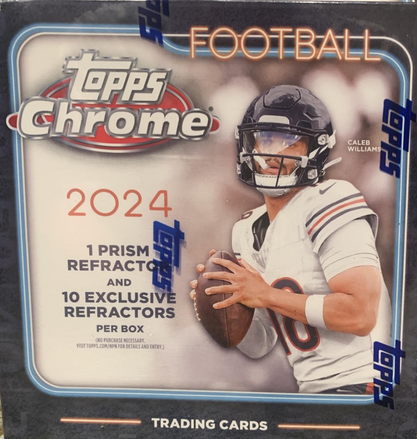 Mega Box Football Cards 2024 Topps Chrome