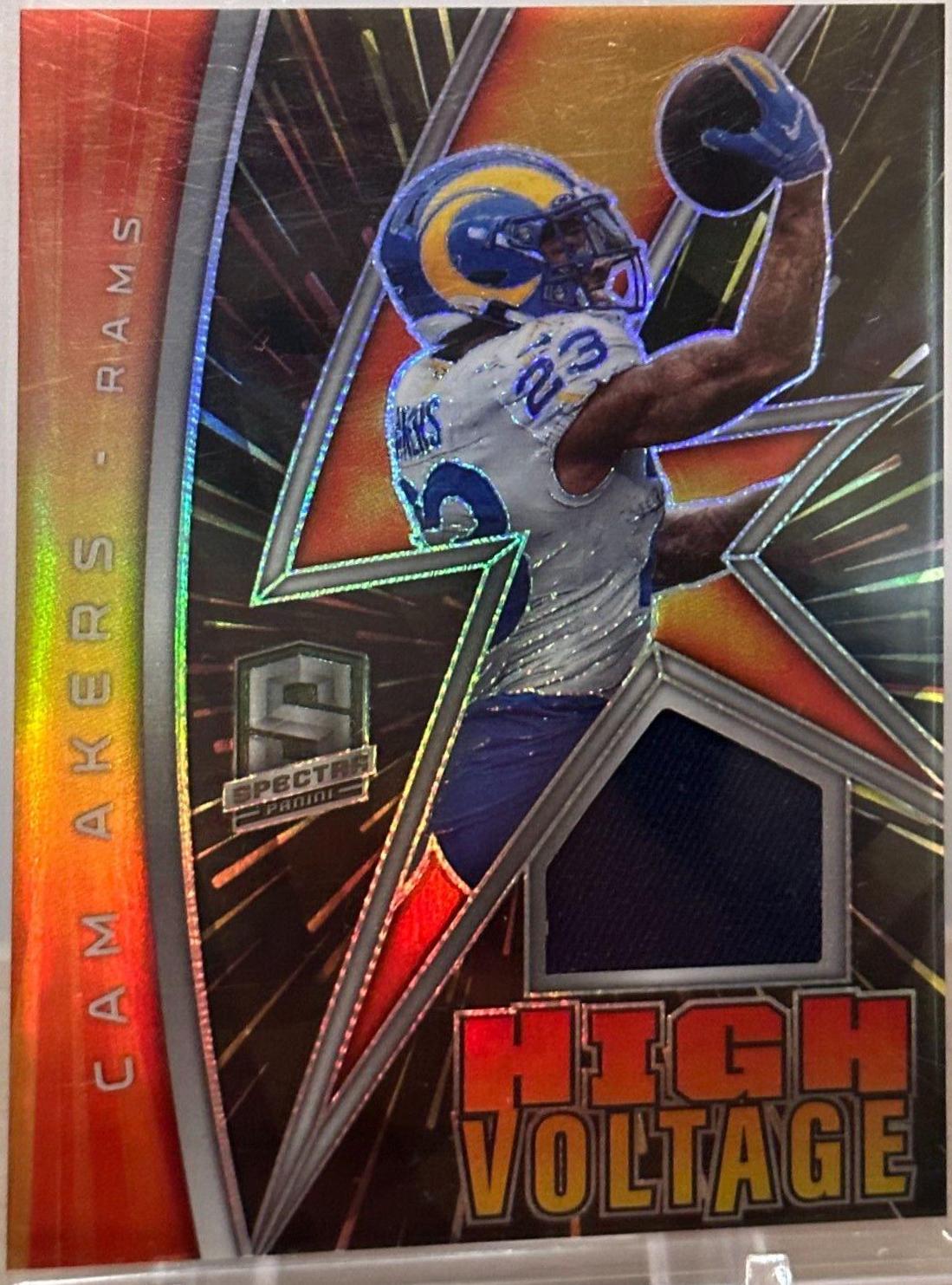 Cam Akers #HV-CAK Football Cards 2022 Panini Spectra High Voltage