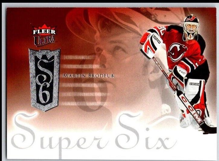 Martin Brodeur #SS3 Hockey Cards 2005 Ultra Super Six