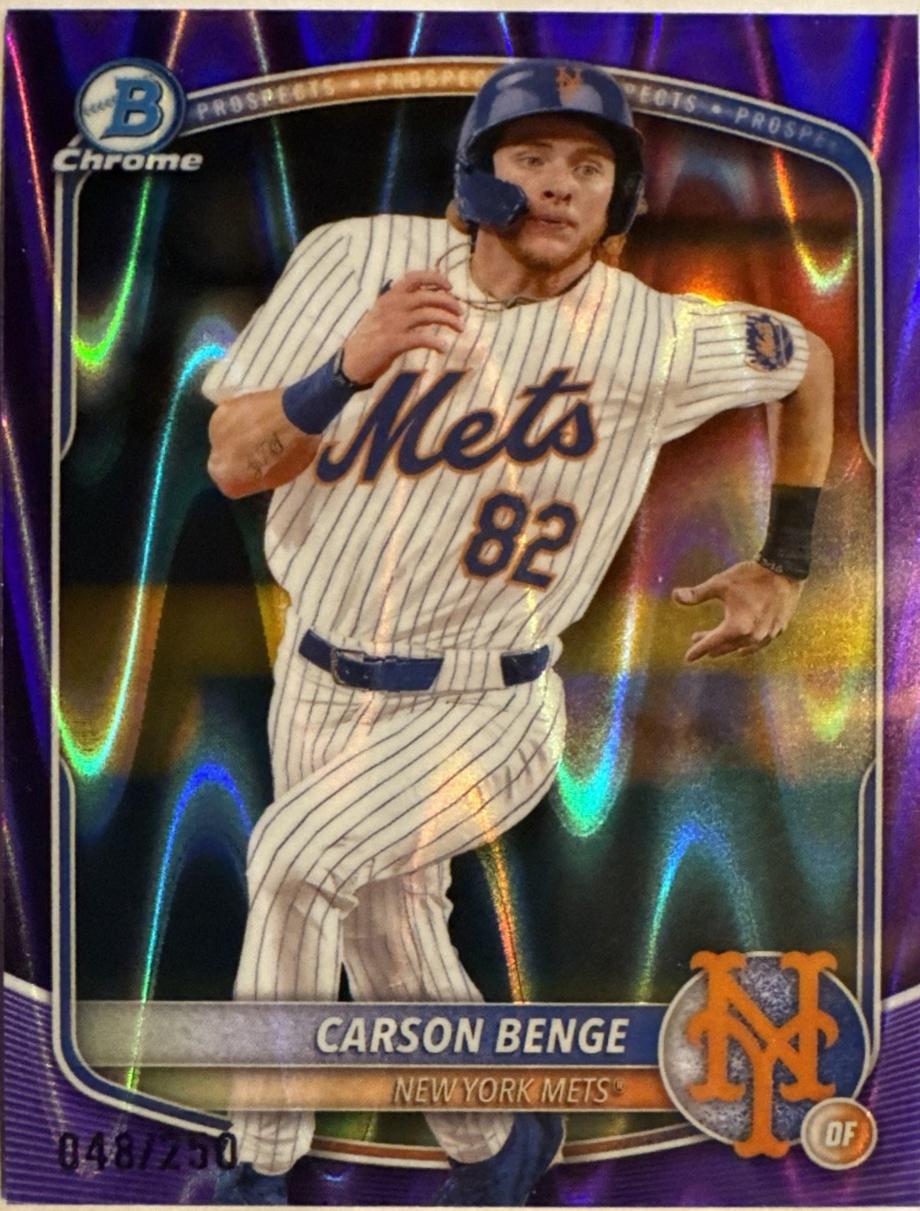 Carson Benge [Purple Wave] #BCP-108 Prices | 2025 Bowman Chrome ...