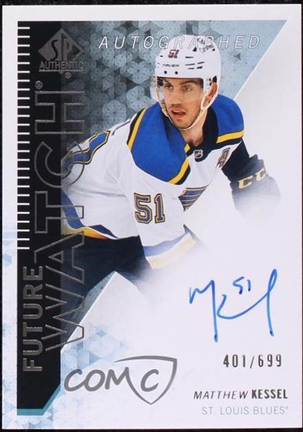 Matthew Kessel #RFWA-KE Hockey Cards 2023 SP Authentic 2013 Retro Future Watch Auto