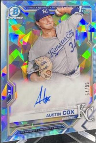 Austin Cox #BSPA-AC Baseball Cards 2021 Bowman Sapphire Autographs