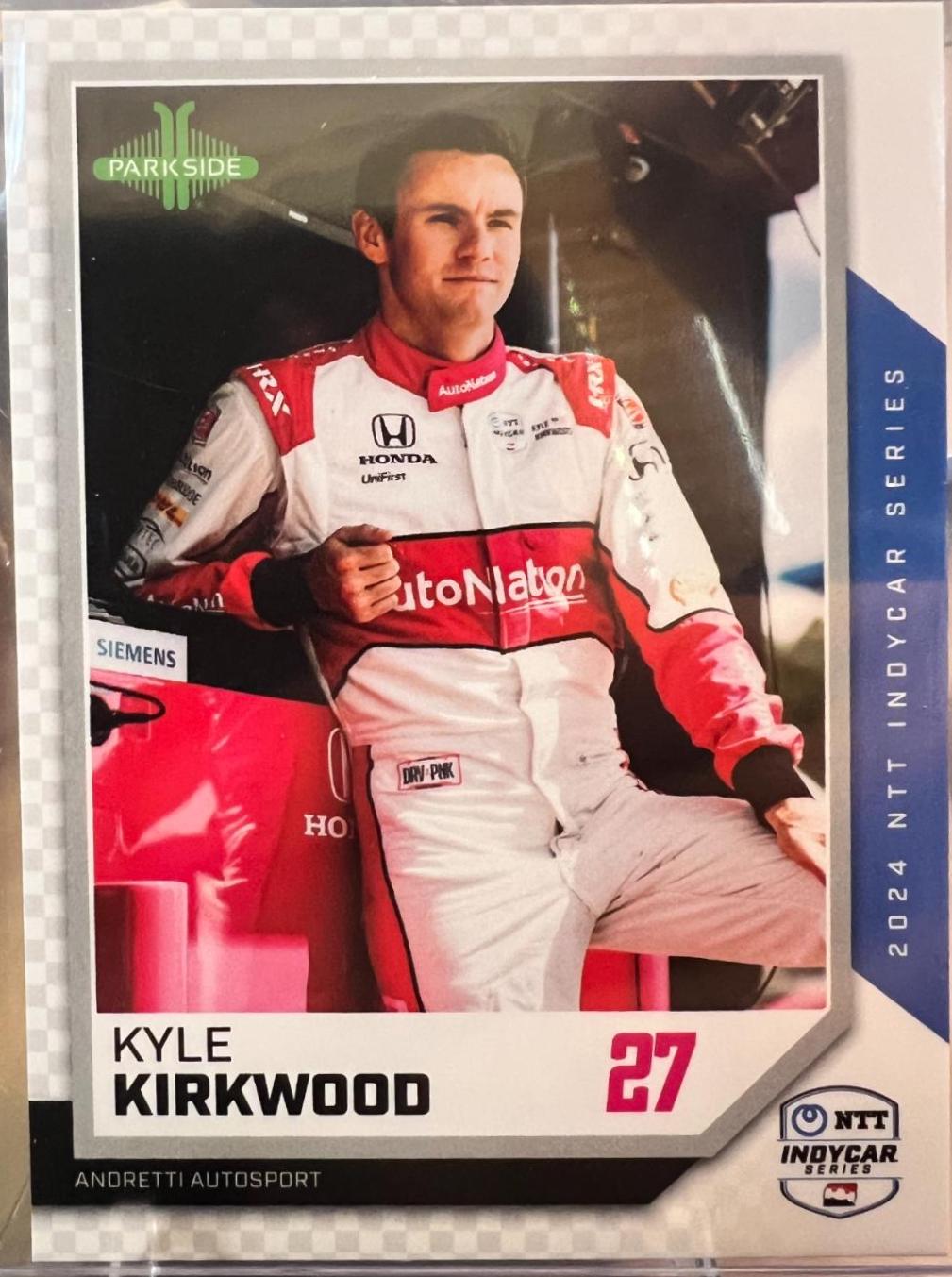 Kyle Kirkwood #21 Racing Cards 2024 Parkside NTT IndyCar