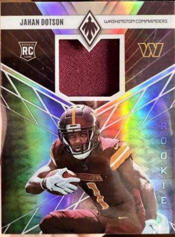 Jahan Dotson #RME-10 Football Cards 2022 Panini Phoenix Rookie Memorabilia