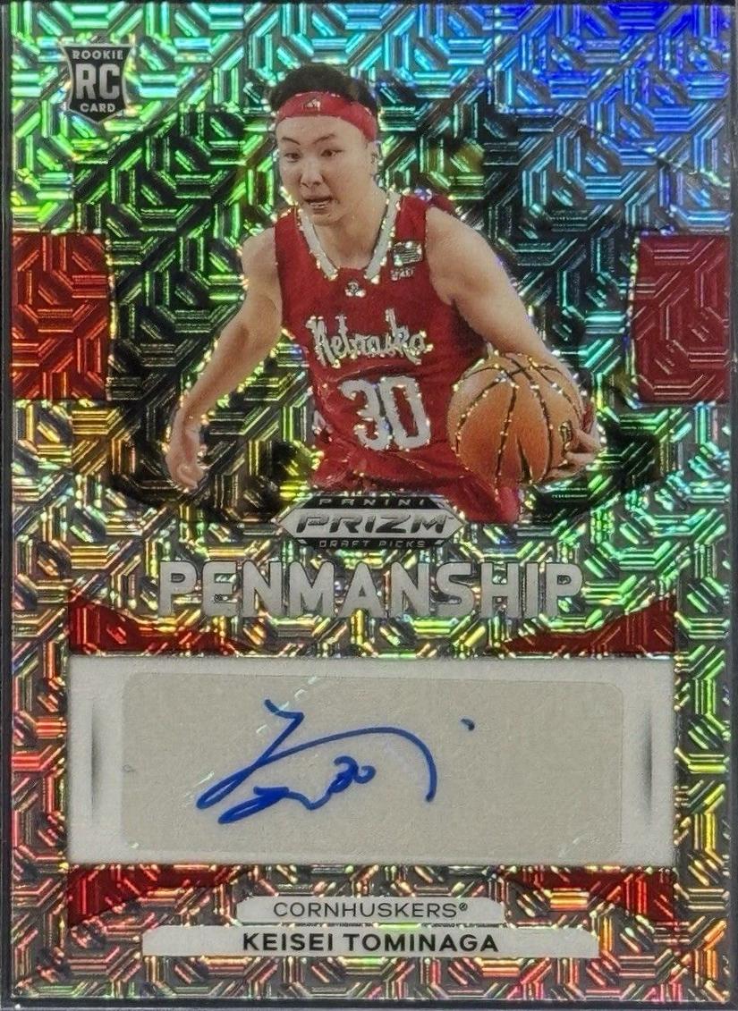 Keisei Tominaga #P-TOM Basketball Cards 2024 Prizm Draft Picks Penmanship