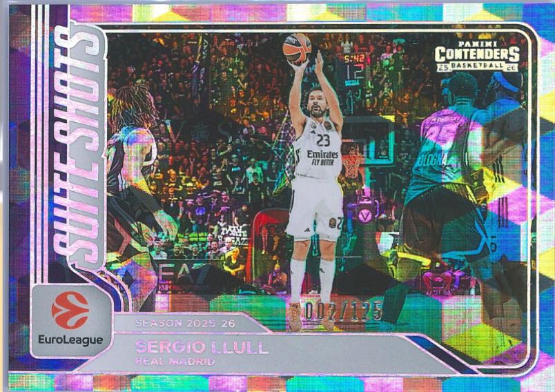 Sergio Llull #18 2025 Panini Contenders Euroleague Suite Shots Basketball