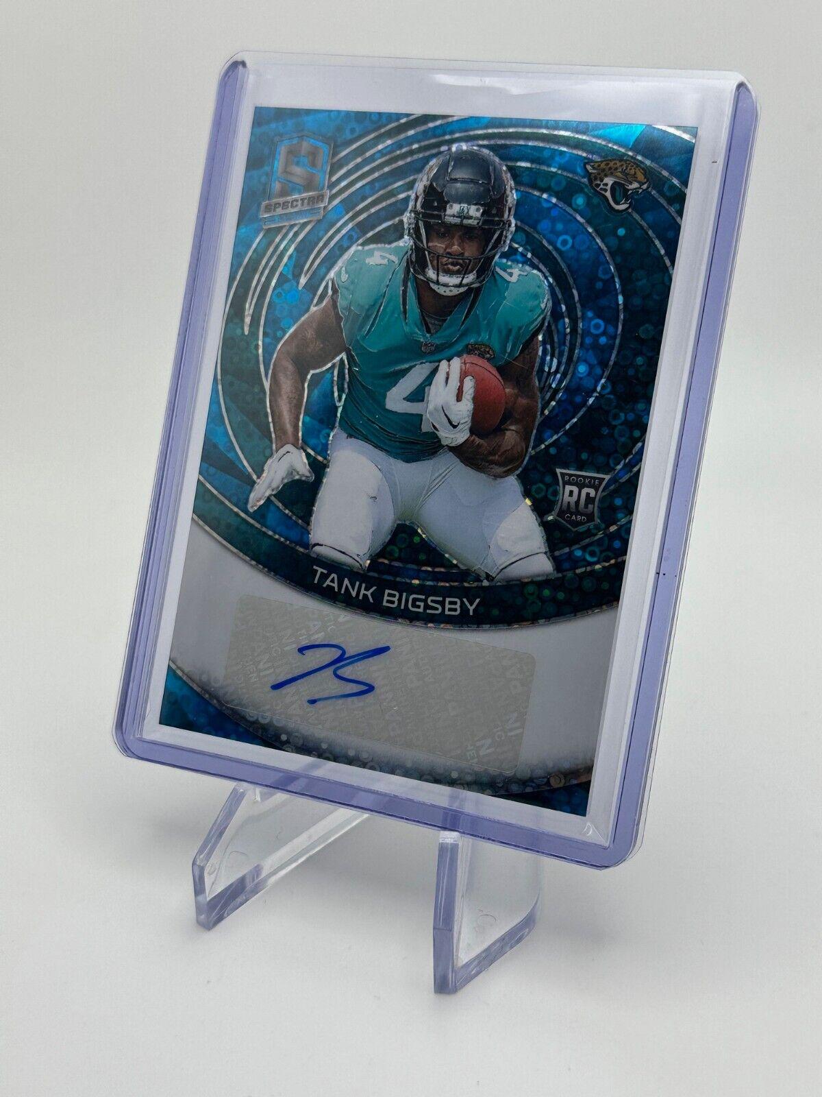 Tank Bigsby #8 Football Cards 2023 Panini Spectra Rookie Autograph Neon Blue
