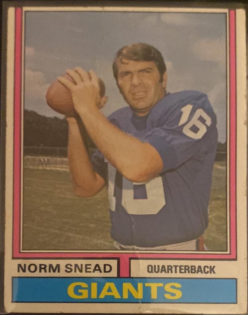 Norm Snead #23 1974 Topps Parker Brothers Football