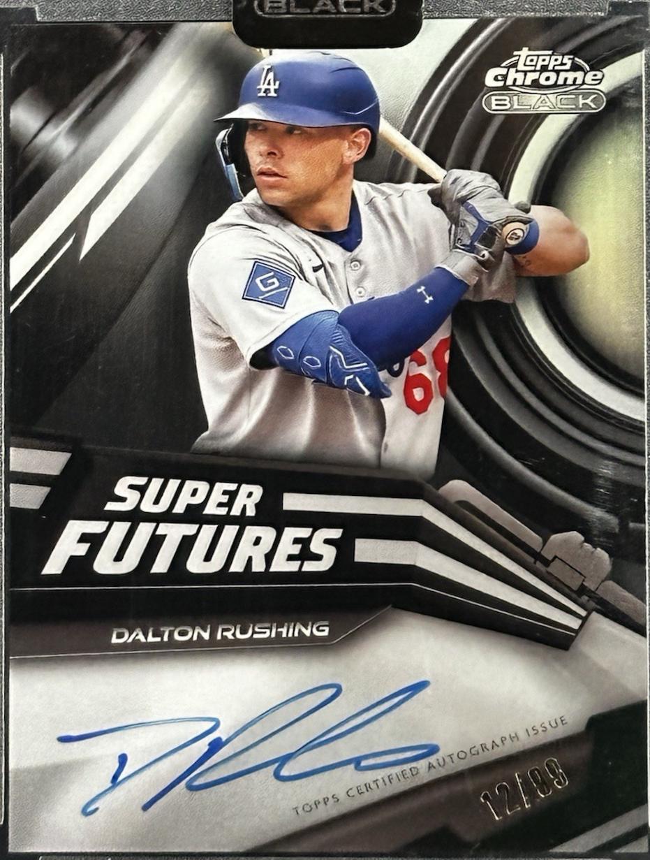 Dalton Rushing #SFA-DR 2026 Topps Chrome Black Baseball Super Futures Autographs