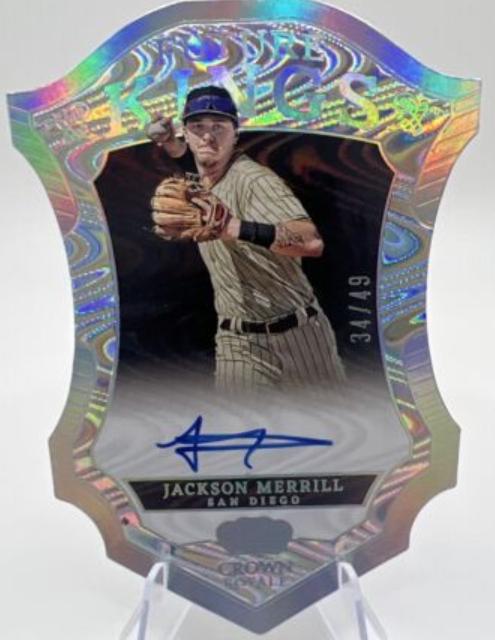 Jackson Merrill #FKS-JM Baseball Cards 2023 Panini Chronicles Crown Royale Future Kings Signatures