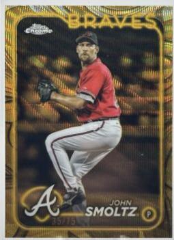 John Smoltz [Gold Wave Refractor] #124