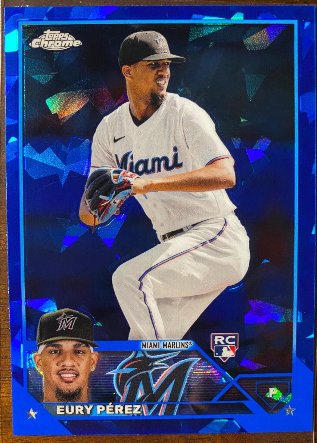 Eury Perez #USCS139 2023 Topps Chrome Update Sapphire Baseball