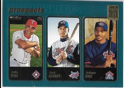 Carlos Pena, Larry Barnes, DeWayne Wise #731 Baseball Cards 2001 Topps