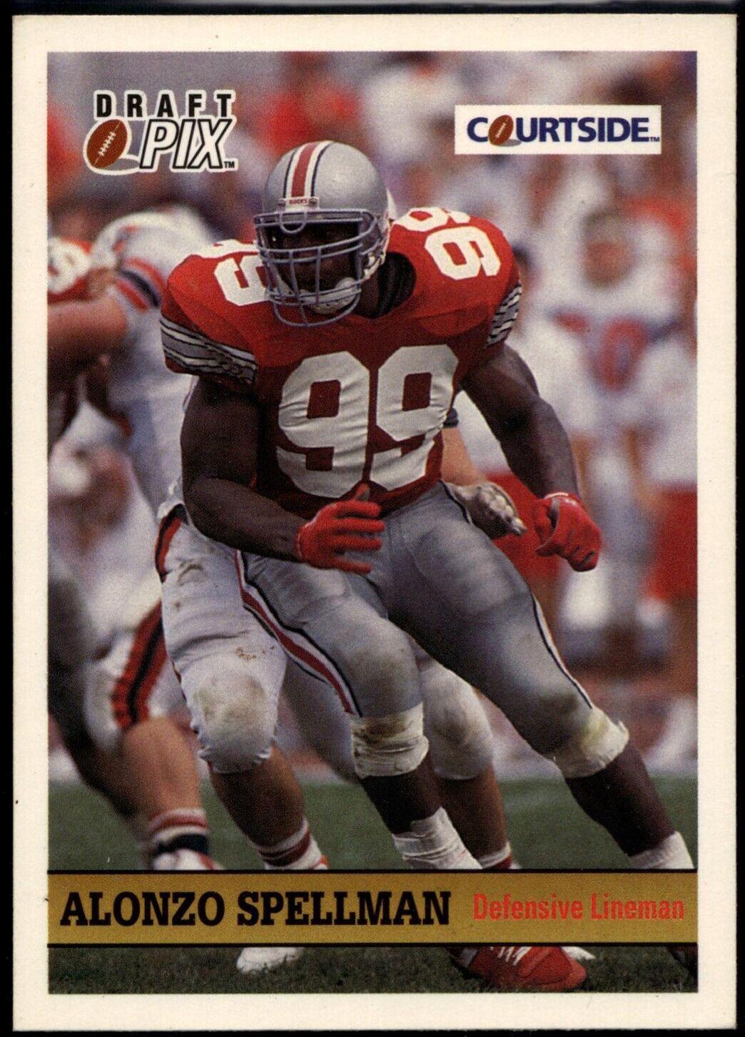 Alonzo Spellman #60 Football Cards 1992 Courtside