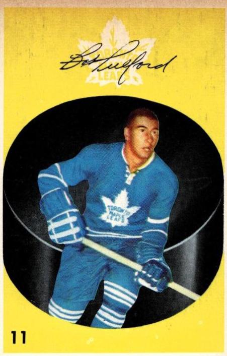 Bob Pulford #11 Hockey Cards 1962 Parkhurst