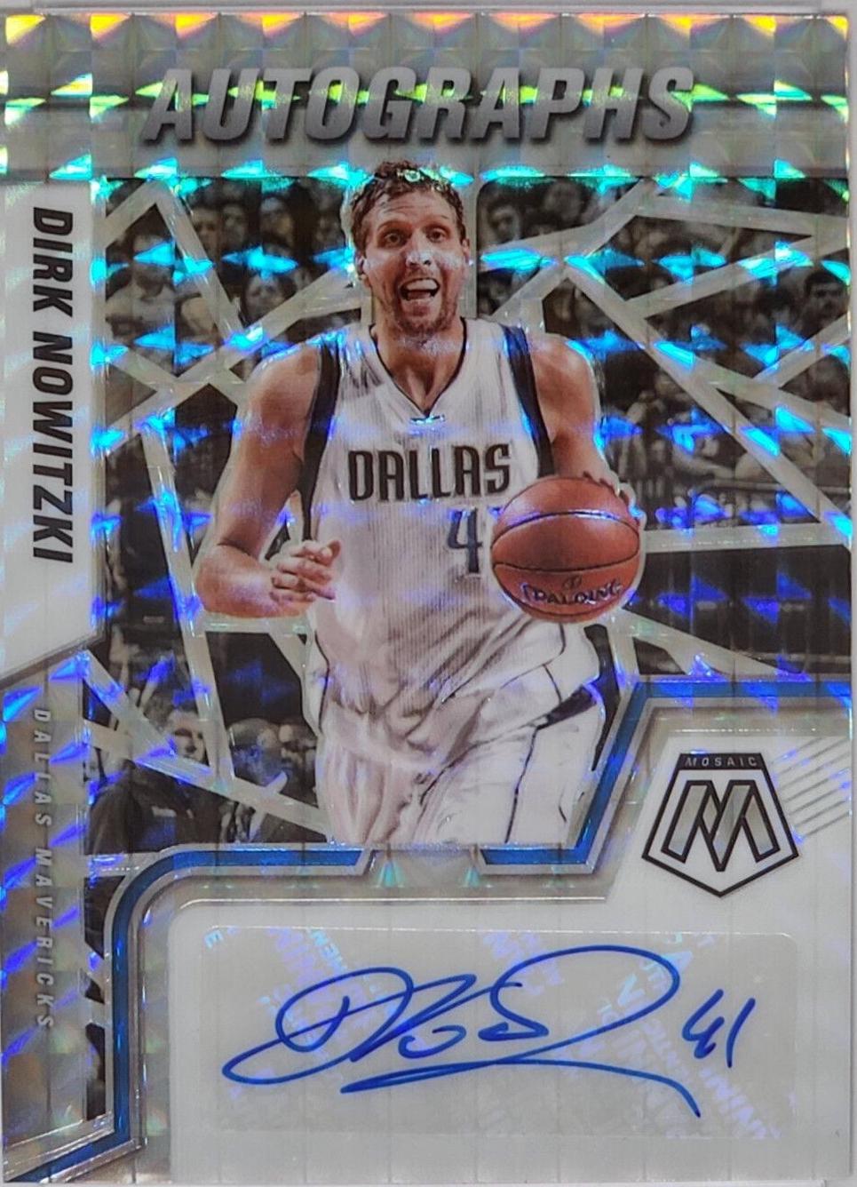 Dirk Nowitzki #AM-DNZ Basketball Cards 2021 Panini Mosaic Autographs
