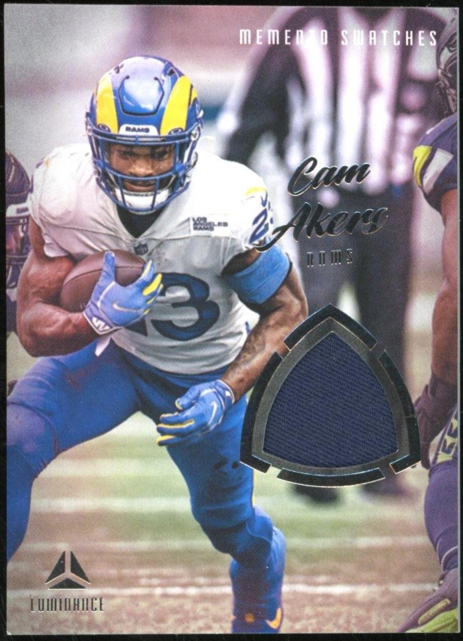 Cam Akers #MSW-CAK Football Cards 2022 Panini Luminance Memento Swatches