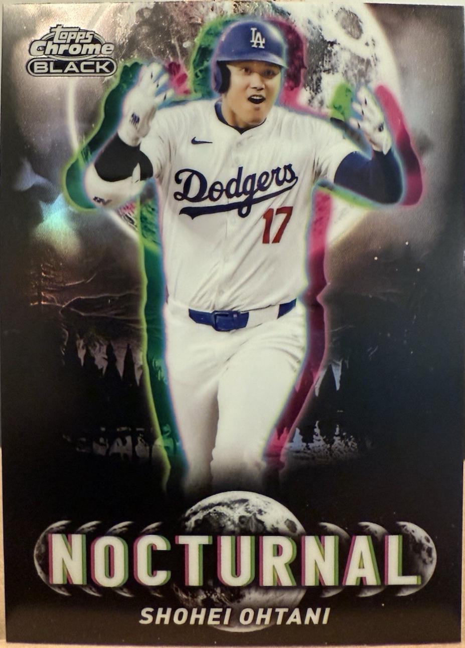 Shohei Ohtani #NOC-1 Baseball Cards 2025 Topps Chrome Black Nocturnal